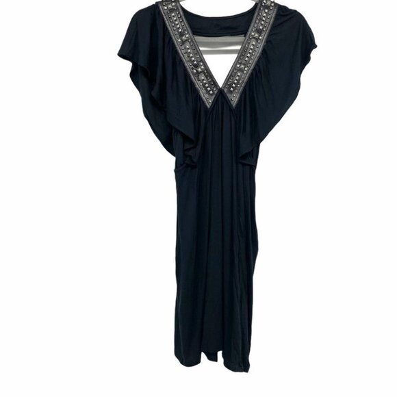 Faith Connexion studded v neck black  mini dress - Picture 2 of 15